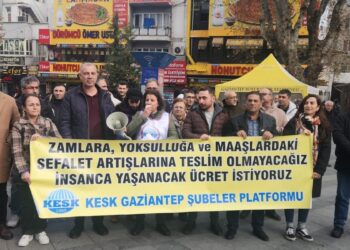 Dîlok’ta asgari ücret protestosu