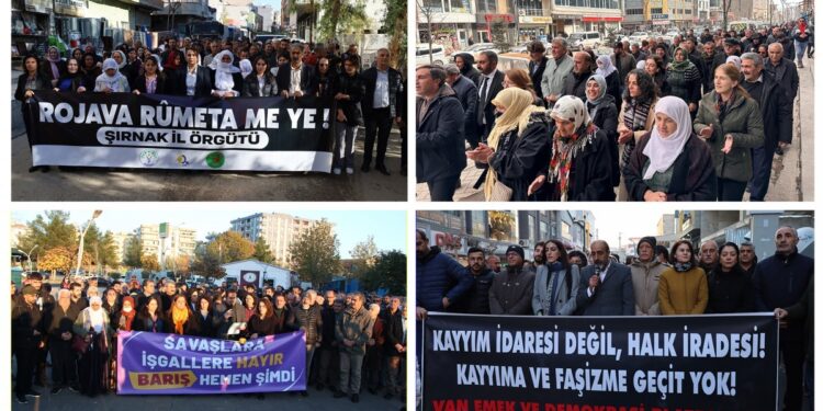 Kuzey ve Doğu Suriye’ye saldırılar protesto edildi