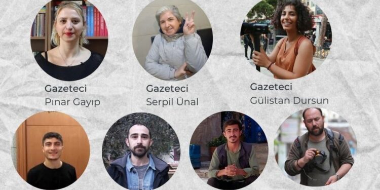 Tutsak gazeteciler için ‘gazeteciliksucdegildir’ eylemi