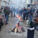 Miks’te soğuk havada irade gaspı protestosu