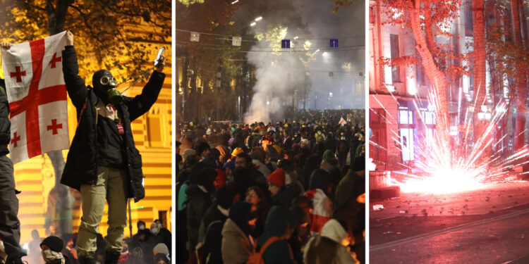 'Avrupa Birliği' Gürcistan'ı Karıştırdı: Protestocular Parlamento Binasını Sardı, Yolları Barikatlarla Kapattı