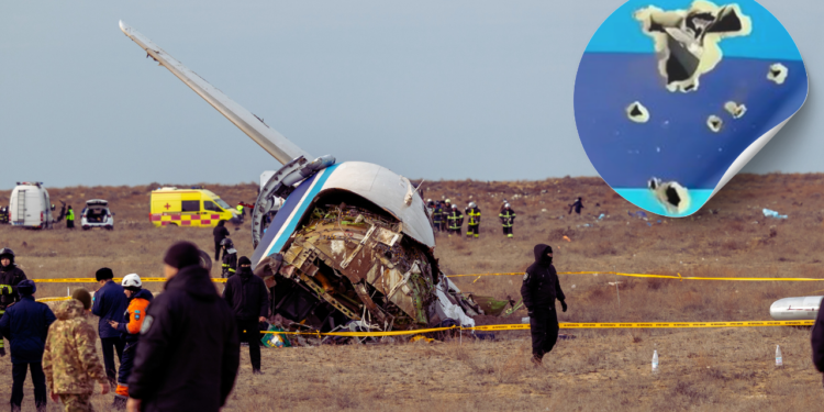 Azerbaycan'a Ait Yolcu Uçağını Rus Füzesi mi Vurdu? Uçaktaki Delikler Dikkat Çekti