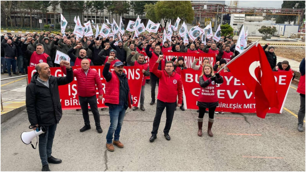 Bin metal işçisi daha greve başladı