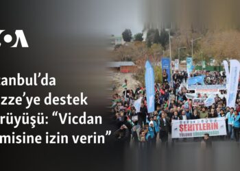 İstanbul’da Gazze’ye destek yürüyüşü: “Vicdan gemisine izin verin”