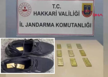 Hakkari’de iki kişinin ayakkabısından 54 milyon TL’lik külçe altın çıktı