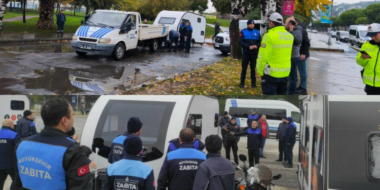İBB kamu alanlarını işgal eden karavanları tahliye ediyor