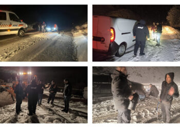 Kar Bastırdı, Araçlar Yolda Kaldı: Mahsur Kalan 9 Kişi Kurtarıldı