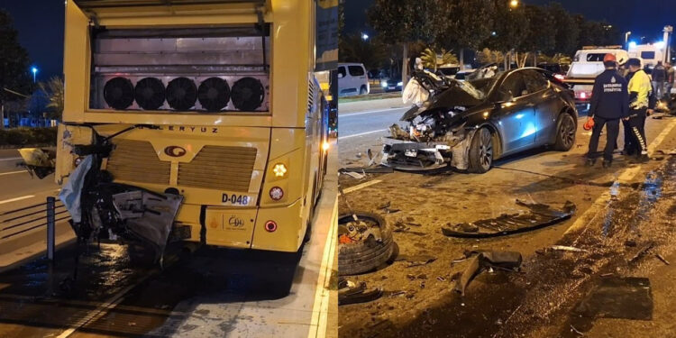 Maltepe'de Feci Kaza! İETT Otobüsü ile Otomobil Çarpıştı: 1 Ölü, 1 Yaralı