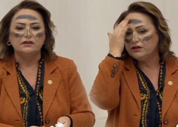 Meclis'te Madenci Protestosu! CHP'li Müzeyyen Şevkin Yüzünü Boyadı: 'Bu Hepimizin Alnının Karasıdır'