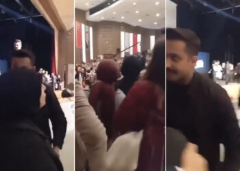 Milli Eğitim Bakanı Tekin’e ‘mülakat’ protestosu: Korumalar anında müdahale etti