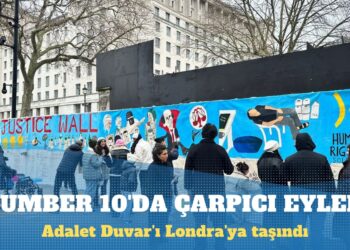 Number 10’da çarpıcı eylem: Adalet Duvar’ı Londra’ya taşındı