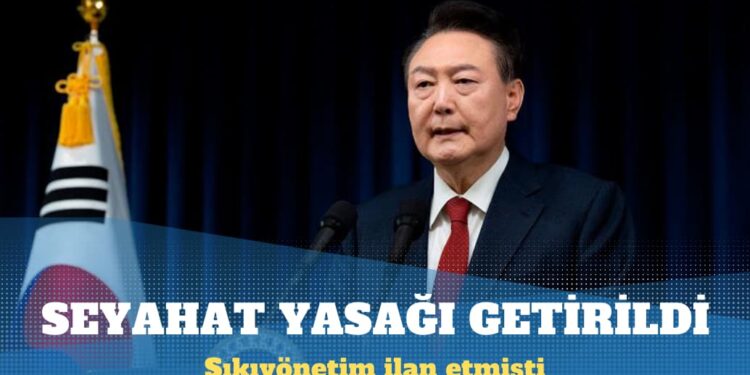 Sıkıyönetim ilan eden Güney Kore devlet başkanına seyahat yasağı