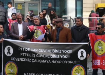 PTT çalışanlarına saldırı Wan’da protesto edildi