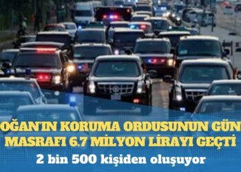 Erdoğan’ın 2 bin 500 kişilik ‘koruma ordusu’nun günlük masrafı 6.7 milyon lira