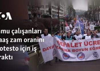 Kamu çalışanları maaş zam oranını protesto için iş bıraktı