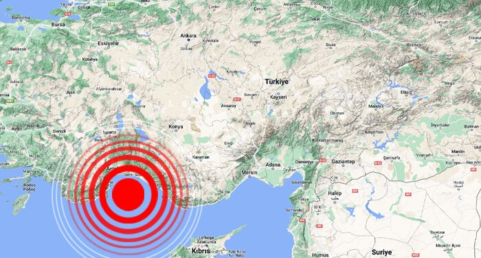 AFAD duyurdu; Akdeniz açıklarında 4,5 büyüklüğünde deprem
