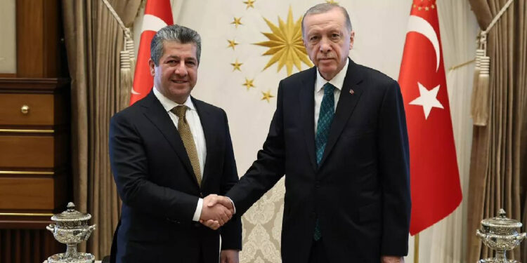 Cumhurbaşkanı Erdoğan, Beştepe’de Barzani’yi Kabul Etti