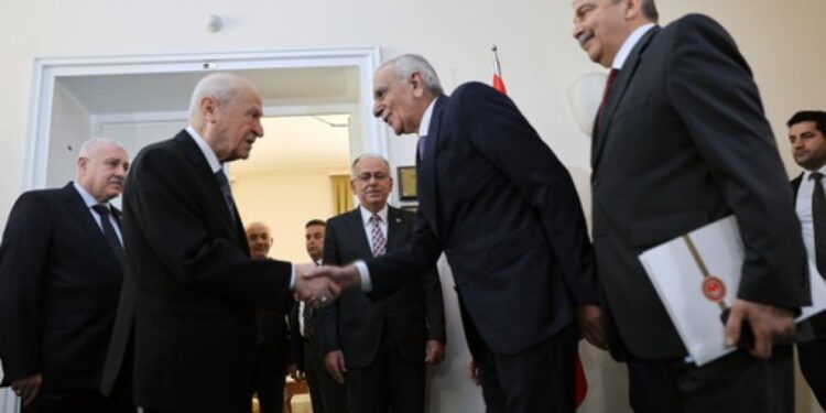 DEM Parti İmralı Heyeti ile Bahçeli görüşmesi başladı