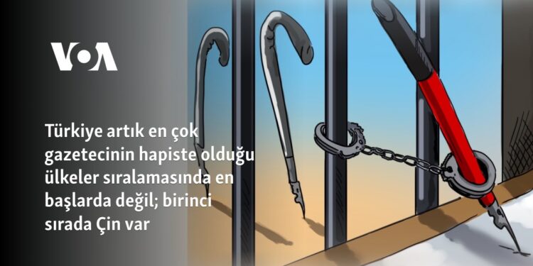 Türkiye artık en çok gazetecinin hapiste olduğu ülkeler sıralamasında en başlarda değil; birinci sırada Çin var