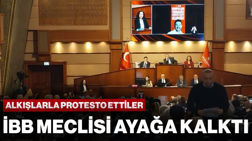 İBB Meclisi'nde 'Rıza Akpolat' Protestosu