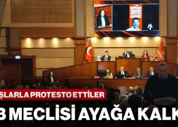 İBB Meclisi'nde 'Rıza Akpolat' Protestosu