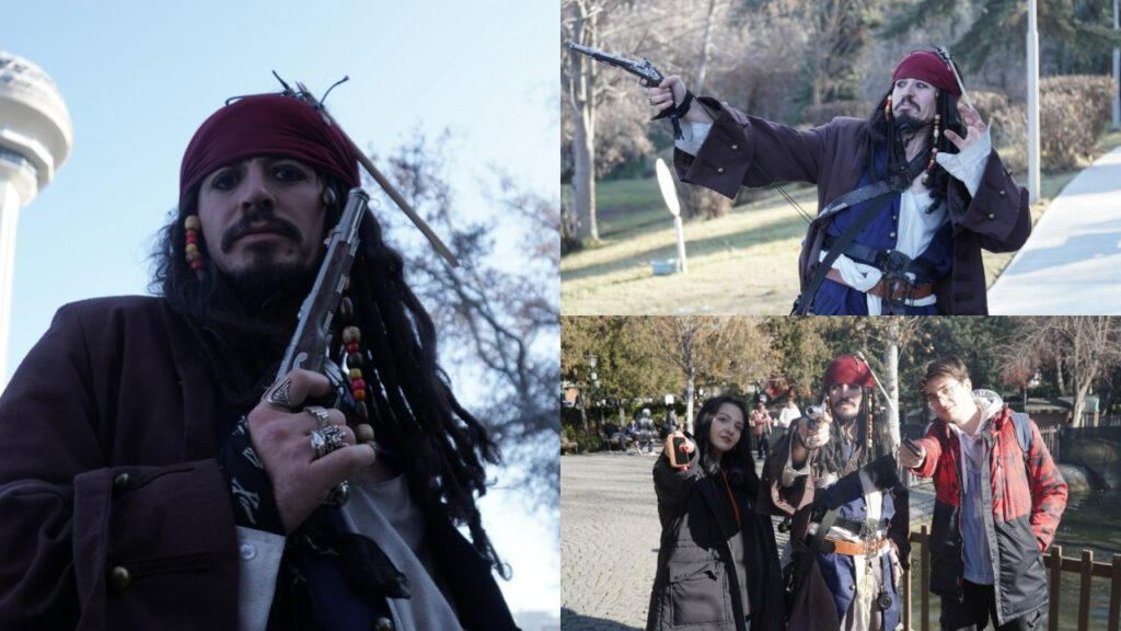 Jack Sparrow Ankara'da! Görenler Dönüp Bir Daha Baktı: Giydiği Kostüm ile İlgi Odağı Oldu