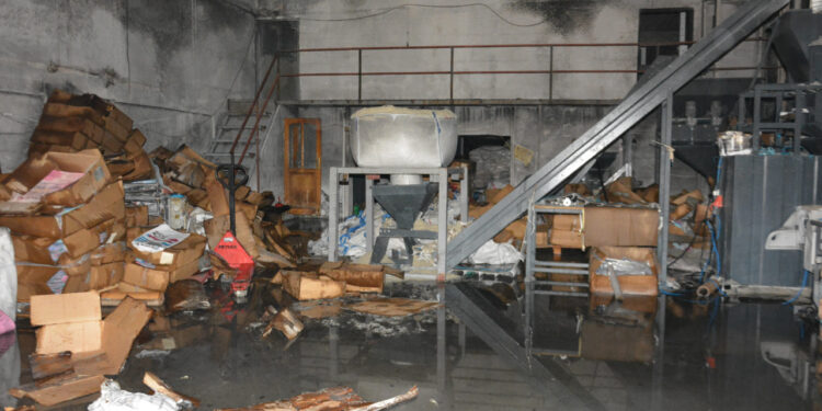 Kedi Kumu Paketleme Tesisinde Yangın: Büyük Çaplı Maddi Hasar Oluştu