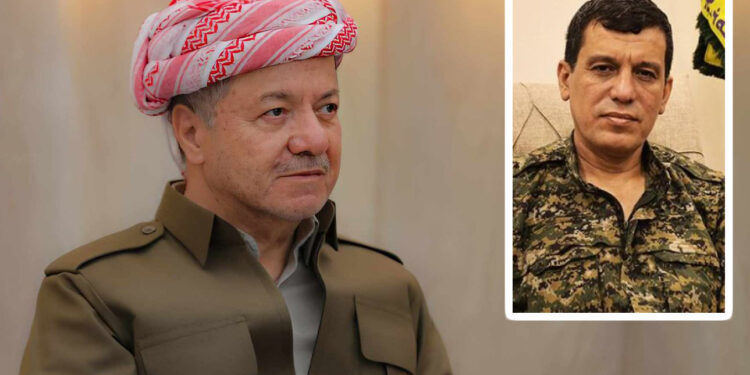 Mazlum Abdi, Erbil’e gidip Mesut Barzani ile görüştü
