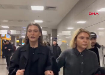 Oyuncu Serenay Sarıkaya ifade vermek için adliyeye geldi