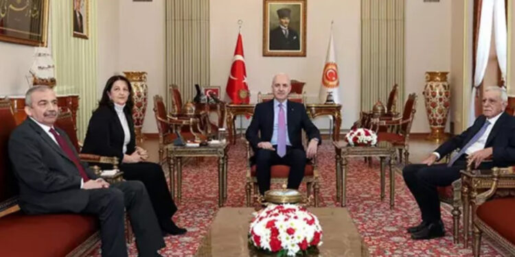 TBMM Başkanı Kurtulmuş, Öcalan ile görüşen DEM Parti heyetini kabul etti