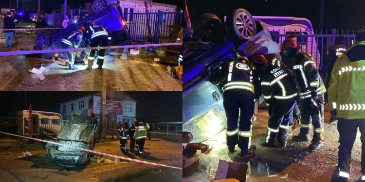 Tırın Çarptığı Araç Metrelerce Sürüklenip Takla Attı: Yaralılar Araçta Sıkıştı