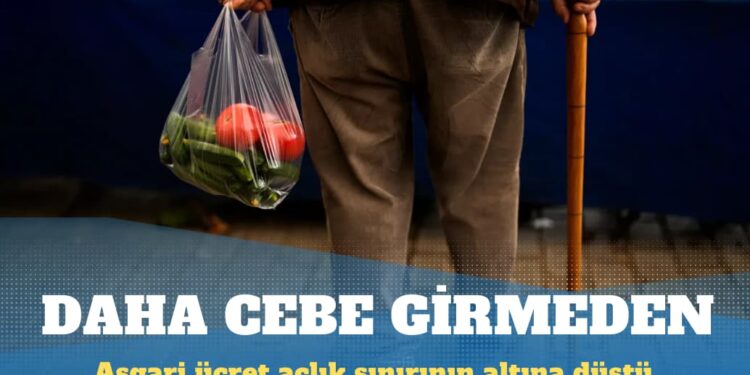 Asgari ücret ‘daha cebe girmeden’ açlık sınırının altına düştü