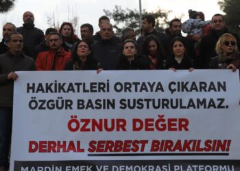 Gazetecinin darp edilmesine karşı yapılan açıklamaya soruşturma