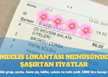 Meclis Lokantası menüsünde şaşırtan fiyatlar
