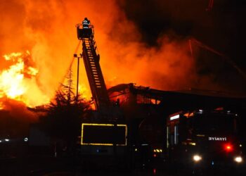 Afyonkarahisar'daki orman ürünleri fabrikasında çıkan yangın sürüyor