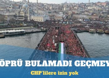 CHP’lilerin Galata Köprüsü’nde Filistin için yürümesine izin yok