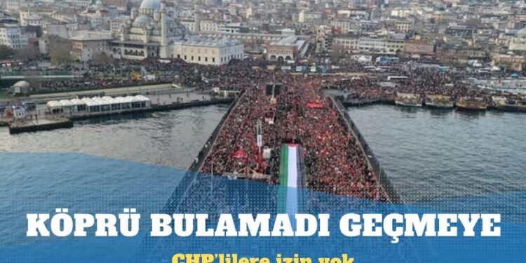 CHP’lilerin Galata Köprüsü’nde Filistin için yürümesine izin yok