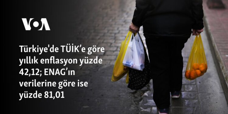 Türkiye’de TÜİK’e göre yıllık enflasyon yüzde 42,12; ENAG’ın verilerine göre ise yüzde 81,01