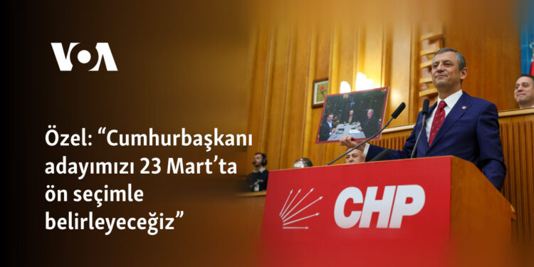Özel: “Cumhurbaşkanı adayımızı 23 Mart’ta ön seçimle belirleyeceğiz”