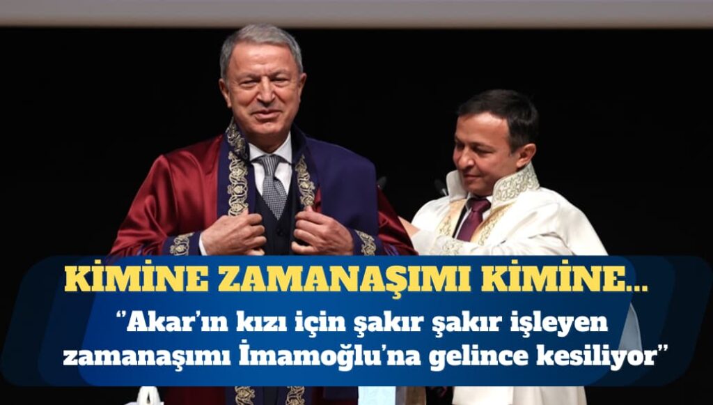 İsmail Saymaz: Hulusi Akar’ın kızına işleyen zamanaşımı İmamoğlu’na gelince kesiliyor