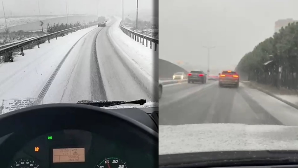 İstanbul'da Beklenen Kar Yağışı Başladı: O İlçe Beyaza Büründü