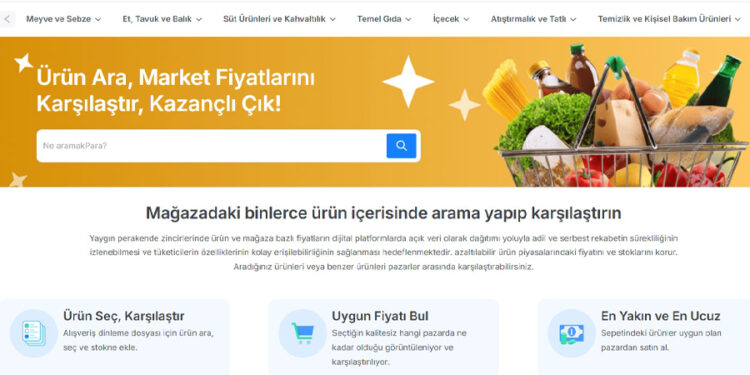 Market fiyatları tek sitede erişime açıldı