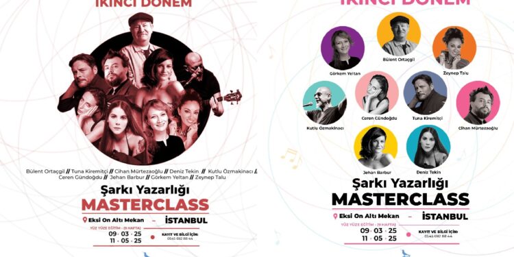 Şarkı yazarlığı ustalık sınıfı İstanbul’da ikinci dönemi açıyor