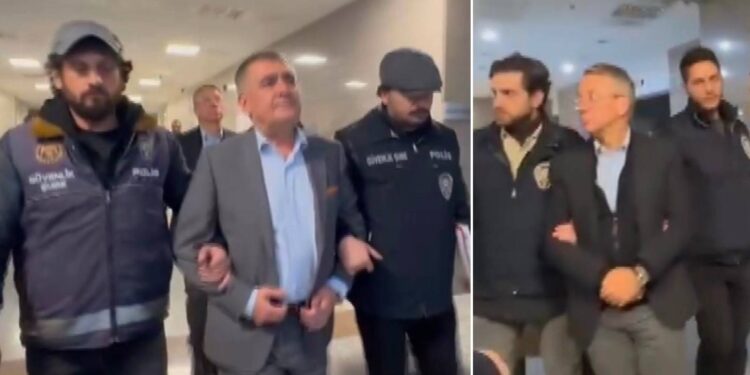 TÜSİAD yöneticilerinin polis eşliğinde ifadeye götürülmesi gazete manşetlerinde