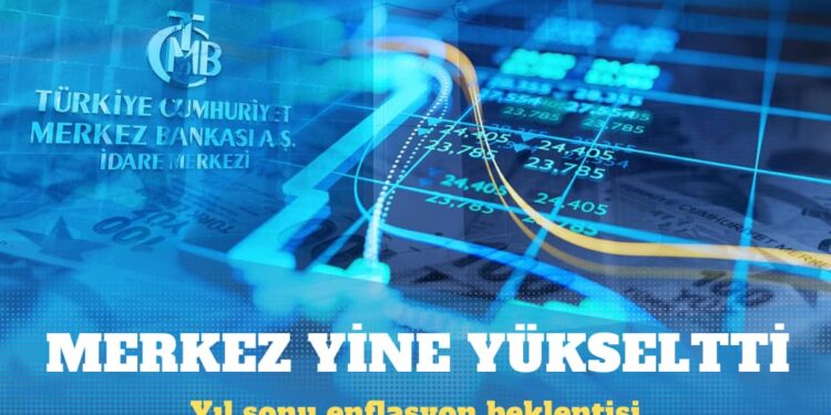 Merkez Bankası yıl sonu enflasyon beklentisini yine yükseltti