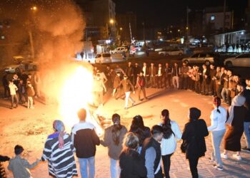‘Bijî Serok Apo’ sloganıyla Newroz kutlaması