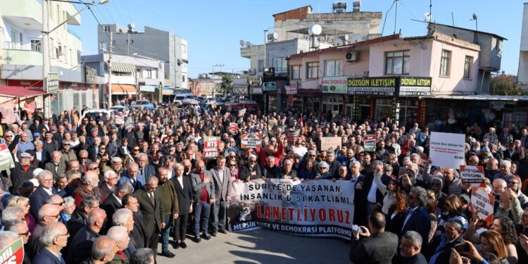 Alevilere yönelik katliam Mersin’de protesto edildi