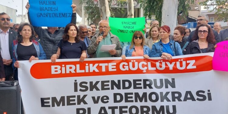 İskenderun’da gözaltı ve tutuklamalara tepki