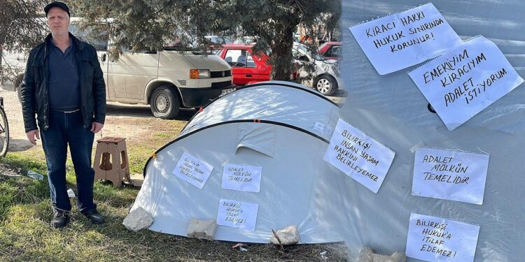 Mahkemenin Kararını Beğenmedi, Adliye Önüne Çadır Kurdu