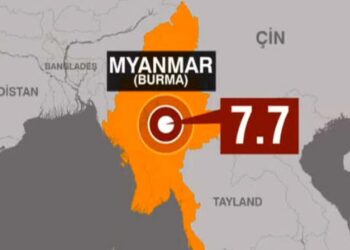 Myanmar’da 7,7 büyüklüğünde deprem